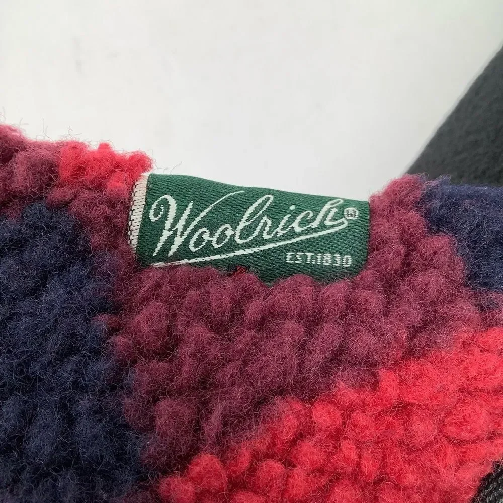 New Woolrich Mountain Ridge Scuff Red,Black Fuzzy Men Slippers Various Sz 10,11